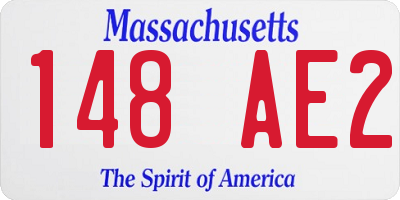 MA license plate 148AE2