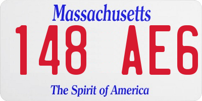 MA license plate 148AE6