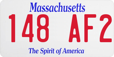 MA license plate 148AF2