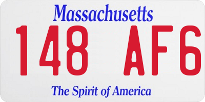 MA license plate 148AF6