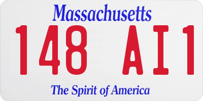 MA license plate 148AI1