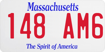 MA license plate 148AM6