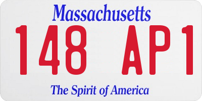 MA license plate 148AP1