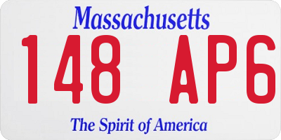MA license plate 148AP6