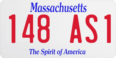 MA license plate 148AS1