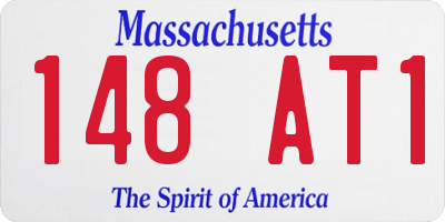 MA license plate 148AT1