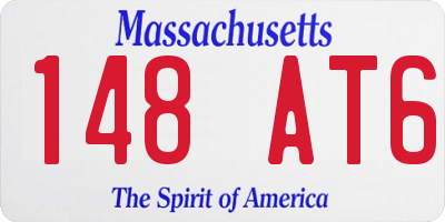 MA license plate 148AT6