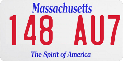 MA license plate 148AU7