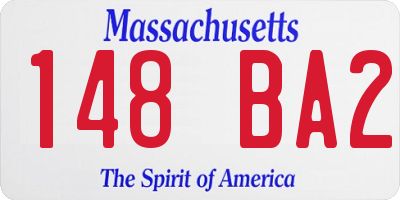 MA license plate 148BA2