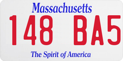 MA license plate 148BA5