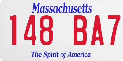 MA license plate 148BA7