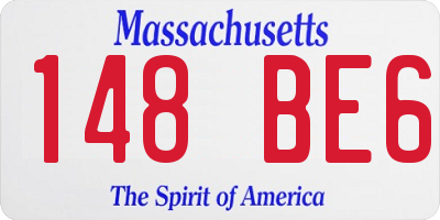 MA license plate 148BE6