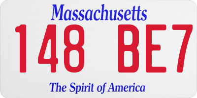 MA license plate 148BE7