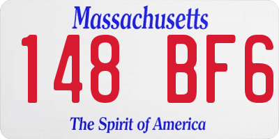 MA license plate 148BF6