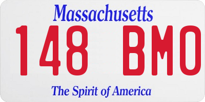 MA license plate 148BM0