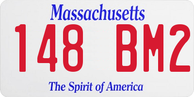 MA license plate 148BM2