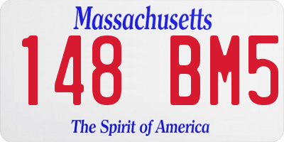 MA license plate 148BM5