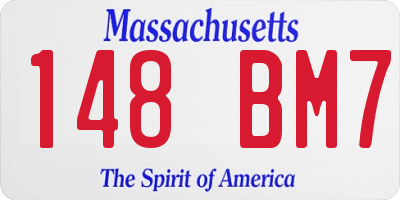 MA license plate 148BM7