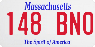 MA license plate 148BN0