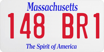 MA license plate 148BR1