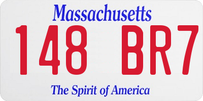 MA license plate 148BR7