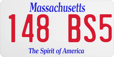 MA license plate 148BS5