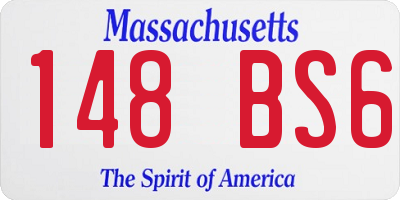 MA license plate 148BS6
