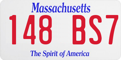 MA license plate 148BS7