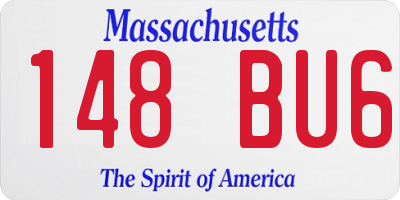 MA license plate 148BU6