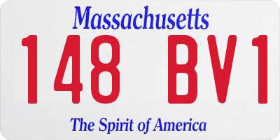 MA license plate 148BV1