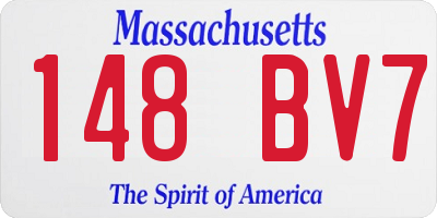 MA license plate 148BV7