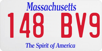 MA license plate 148BV9