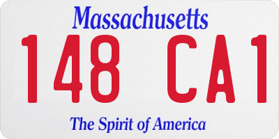 MA license plate 148CA1