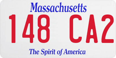 MA license plate 148CA2