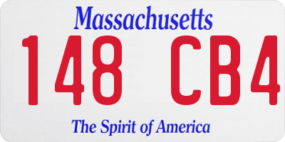 MA license plate 148CB4