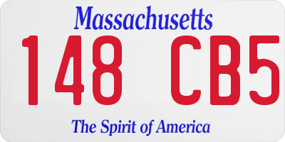 MA license plate 148CB5