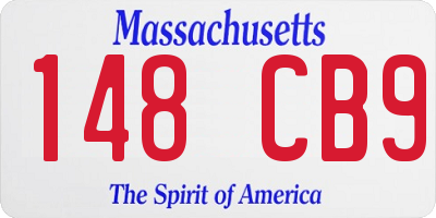 MA license plate 148CB9