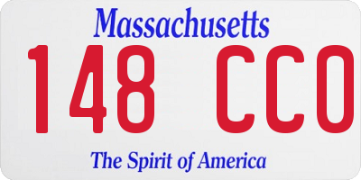 MA license plate 148CC0