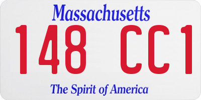 MA license plate 148CC1