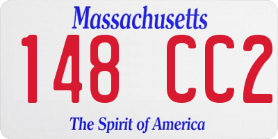 MA license plate 148CC2