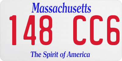 MA license plate 148CC6