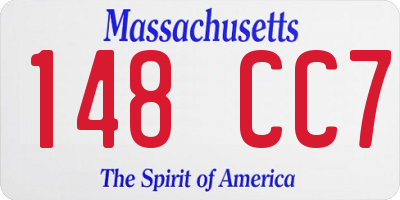 MA license plate 148CC7