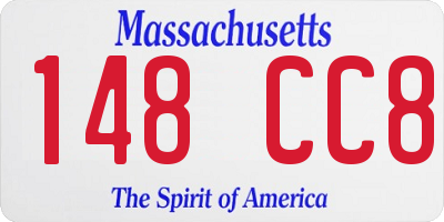 MA license plate 148CC8