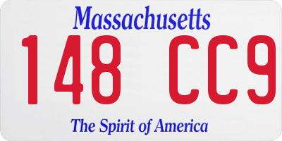MA license plate 148CC9