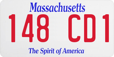 MA license plate 148CD1