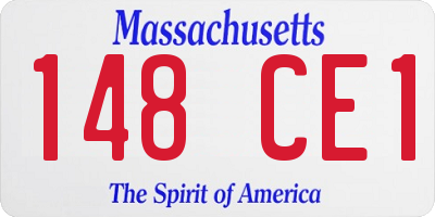 MA license plate 148CE1