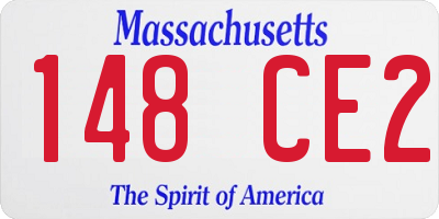 MA license plate 148CE2