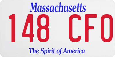 MA license plate 148CF0