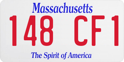 MA license plate 148CF1
