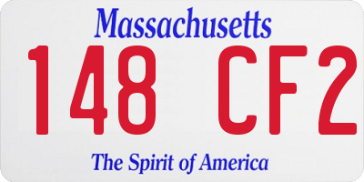 MA license plate 148CF2